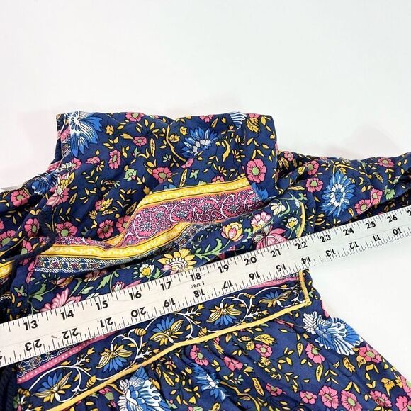 R. Vivimos Dress Womens 2XL Multi-Color Floral Print Long-Sleeve Midi A-Line - Picture 6 of 10